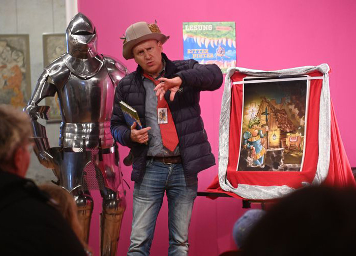 Premierenlesung für "Ritter Dieter" im Deutschen Burgemuseum auf der Veste Heldburg. Foto: Bastian Frank